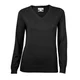 Hovedminiatyrbilde av Sort Tracker Merino Wool V-Neck Strikkegenser Dame