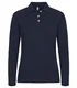 Hovedminiatyrbilde av Dark Navy Clique Stretch Premium Langermet Poloskjorte Dame