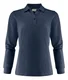 Hovedminiatyrbilde av Dark Navy Printer Surf Pro Langermet Poloskjorte Dame