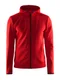 Hovedminiatyrbilde av Bright Red/Black/Grey Melange Craft Leisure Full Zip Hettejakke