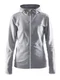 Hovedminiatyrbilde av Grey Melange/White/Grey Melange Craft Leisure Full Zip Hettejakke Dame