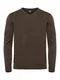 Hovedminiatyrbilde av Dark Mocca Cutter & Buck Oakville V-hals Strikkegenser