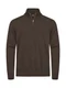 Hovedminiatyrbilde av Dark Mocca Cutter & Buck Oakville Half-Zip Strikkegenser