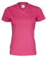 Hovedminiatyrbilde av Dark Cerise Cottover V-hals T-skjorte Dame