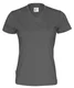 Hovedminiatyrbilde av Charcoal Cottover V-hals T-skjorte Dame
