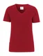 Hovedminiatyrbilde av Red Cottover Stretch V-hals T-skjorte Dame