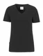 Hovedminiatyrbilde av Black Cottover Stretch V-hals T-skjorte Dame