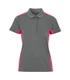 Hovedminiatyrbilde av Grey/Neon Pink Graphix Madrid Piquet Poloskjorte Dame