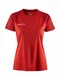 Hovedminiatyrbilde av Bright Red-Express Craft Teamwear Squad Go Contrast  T-skjorte Dame