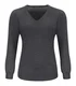 Hovedminiatyrbilde av Grey Melange J. Harvest & Frost Merino V-hals Strikkegenser Dame