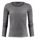Hovedminiatyrbilde av Grey Melange J. Harvest & Frost Merino U-hals Strikkegenser Dame