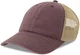 Hovedminiatyrbilde av Burgundy-Khaki Atlantis Teon Resirkulert Bomull Trucker Caps