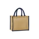Hovedminiatyrbilde av Natural/Navy Westford Mill Natural Starched Midi Tote Jute 14L Handlenett