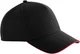 Hovedminiatyrbilde av Black/Red Beechfield Accelerate Resirkulert Polyester Caps