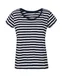 Hovedminiatyrbilde av Hvit/marine stripe Neutral Loose Fit T-skjorte Dame