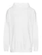 Hovedminiatyrbilde av Hvit Neutral Tiger Cotton Oversized Hettegenser med Sidelommer
