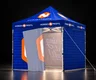 Miniatyrbilde 1 av Trykk på én side av veggene Popup-telt 3x3 meter med LED-lys, tak og fire vegger