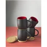 Miniatyrbilde 7 av Solid svart/Blå Heart 400 ml Keramisk Kopp