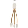 Miniatyrbilde 2 av Naturhvit Bates Hvetehalm og Kork 3-i-1 Ladekabel