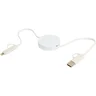 Miniatyrbilde 3 av Hvit Citala 5-i-1 Resirkulert Plast Uttrekkbar Ladekabel med 40W Hurtiglading