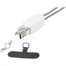 Miniatyrbilde 4 av Hvit Anser Rplast Nøkkelbånd for Smarttelefon med Innebygd 5-i-1 Ladekabel