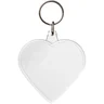 Miniatyrbilde 1 av Transparent klar Combo Hjerteformet Nøkkelring
