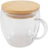 Miniatyrbilde 2 av Transparent klar Seasons Lenora 250 ml Bambuslokk Glasskopp
