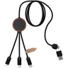 Miniatyrbilde 2 av Tre SCX.design C37 5-i-1 RPET Lysende Logo Ladekabel
