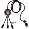 Miniatyrbilde 3 av Tre SCX.design C37 5-i-1 RPET Lysende Logo Ladekabel
