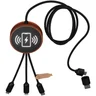 Miniatyrbilde 3 av Tre SCX.design C40 5-i-1 RPET Lysende Logo Ladekabel med 10W Ladeplate