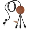 Miniatyrbilde 2 av Tre SCX.design C40 5-i-1 RPET Lysende Logo Ladekabel med 10W Ladeplate