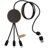 Miniatyrbilde 1 av Tre SCX.design C40 5-i-1 RPET Lysende Logo Ladekabel med 10W Ladeplate