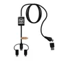 Miniatyrbilde 3 av Solid svart SCX.design C48 CarPlay 5-i-1 Ladekabel