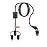 Miniatyrbilde 2 av Solid svart SCX.design C48 CarPlay 5-i-1 Ladekabel