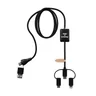 Miniatyrbilde 1 av Solid svart SCX.design C48 CarPlay 5-i-1 Ladekabel