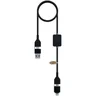 Miniatyrbilde 1 av Solid svart SCX.design C32 60W Lysende Logo Ladekabel med Av/På-knapp