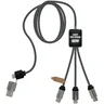 Miniatyrbilde 2 av Melert svart SCX.design C33 RPET 60W Lysende Logo Ladekabel