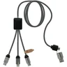 Miniatyrbilde 1 av Melert svart SCX.design C33 RPET 60W Lysende Logo Ladekabel