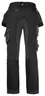 Miniatyrbilde 2 av Black/Black Jobman 2164 Stretch Håndverksbukse Arbeidsbukse