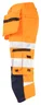 Miniatyrbilde 2 av Orange/Navy Jobman Hi-Vis Pirat Arbeidsbukse