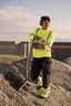 Miniatyrbilde 5 av Black/HV Yellow Jobman Hi-Vis Stretch  Arbeidsbukse
