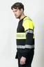 Miniatyrbilde 3 av Black/HV Yellow Jobman Hi-Vis Collegegenser med Refleks