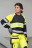 Miniatyrbilde 5 av Black/HV Yellow Jobman Hi-Vis Collegegenser med Refleks
