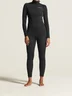 Miniatyrbilde 8 av Black/Melange Craft Merinoull Half-Zip Undertøy Sett Dame