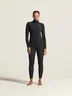 Miniatyrbilde 9 av Black/Melange Craft Merinoull Half-Zip Undertøy Sett Dame