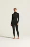Miniatyrbilde 3 av Black/Melange Craft Merinoull Half-Zip Undertøy Sett Dame