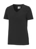 Miniatyrbilde 1 av Black Cottover Stretch V-hals T-skjorte Dame
