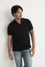 Miniatyrbilde 2 av Black Cottover Stretch Poloskjorte