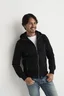 Miniatyrbilde 3 av Black Cottover French Terry Hettejakke