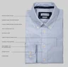 Miniatyrbilde 4 av Light Blue J. Harvest & Frost Indigo Bow 32 Regular Fit Skjorte